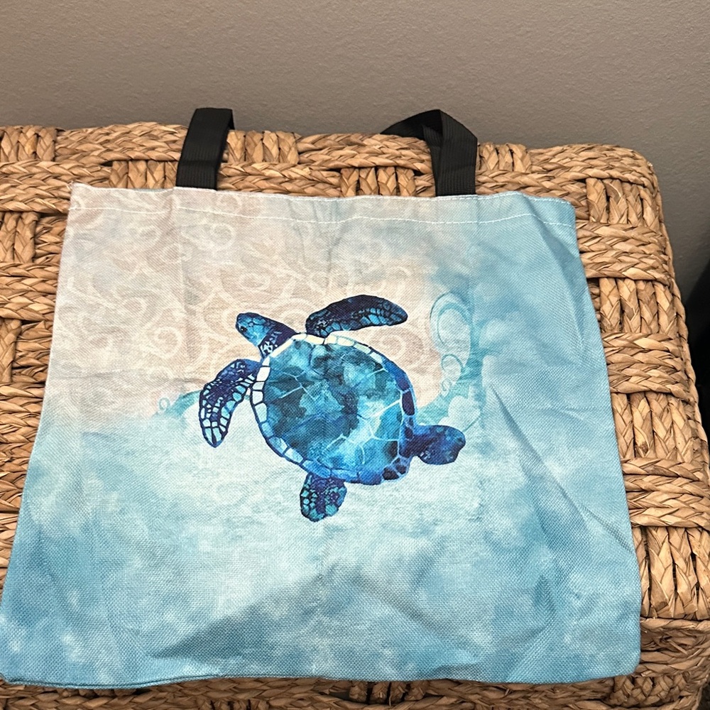 Blue Turtle Tote Bag - Never used - Light weight - So cute! 🌊 🐢